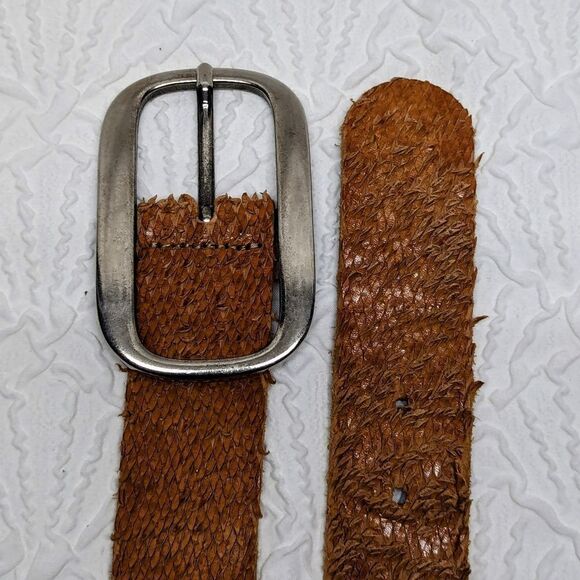 SANGIORGIO | Italian Textured Leather Belt sz XL - Picture 5 of 13